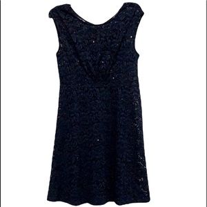INC Navy Blue Lace Overlay Dress NEW Size 10 International Concepts Dress